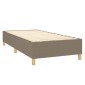 vidaXL Κρεβάτι Boxspring με Στρώμα Taupe 90x190 εκ.Υφασμάτινο