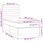 vidaXL Κρεβάτι Boxspring με Στρώμα Taupe 90x200 εκ. Υφασμάτινο