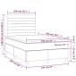 vidaXL Κρεβάτι Boxspring με Στρώμα Μαύρο 120x200 εκ. Υφασμάτινο