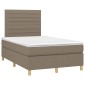 vidaXL Κρεβάτι Boxspring με Στρώμα Taupe 120x200 εκ. Υφασμάτινο