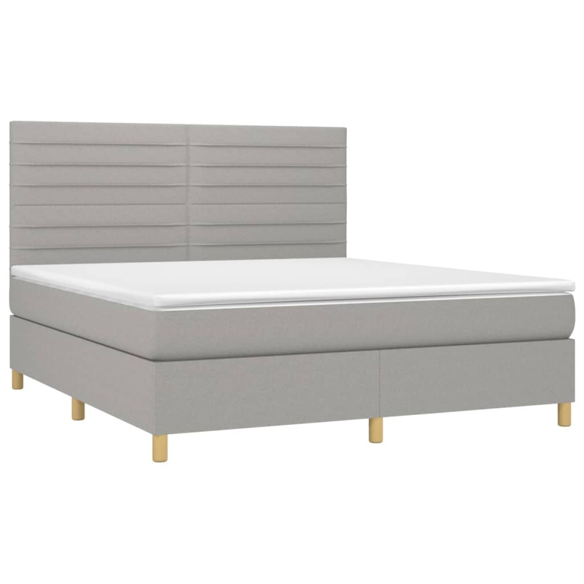 vidaXL Κρεβάτι Boxspring με Στρώμα Αν. Πράσινο 160x200εκ Υφασμάτινο
