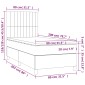 vidaXL Κρεβάτι Boxspring με Στρώμα Ανοιχτό Γκρι 80x200 εκ. Υφασμάτινο