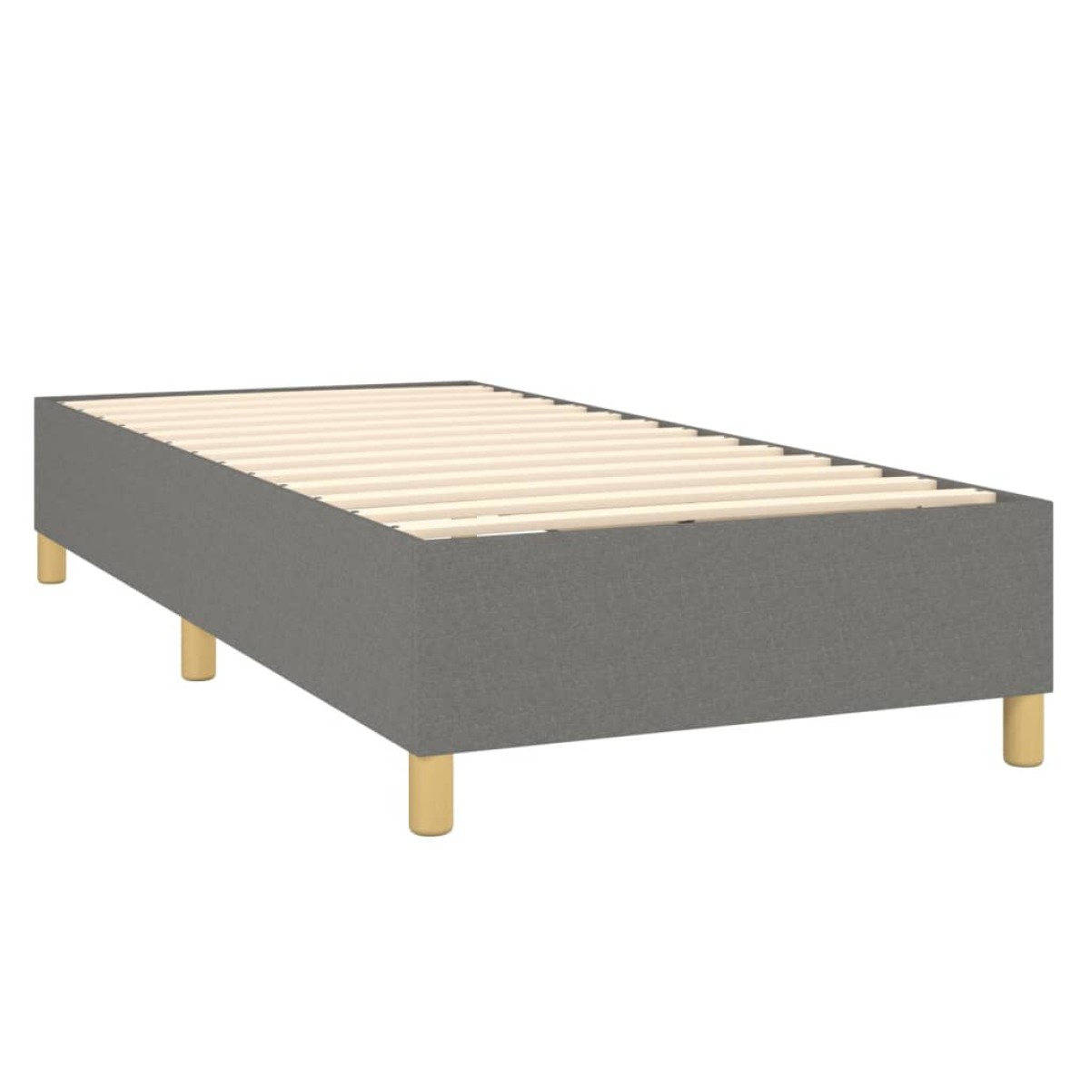 vidaXL Κρεβάτι Boxspring με Στρώμα Σκούρο Γκρι 80x200 εκ. Υφασμάτινο
