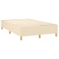 vidaXL Κρεβάτι Boxspring με Στρώμα Κρεμ 120x200 εκ. Υφασμάτινο
