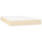 vidaXL Κρεβάτι Boxspring με Στρώμα Κρεμ 120x200 εκ. Υφασμάτινο