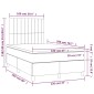 vidaXL Κρεβάτι Boxspring με Στρώμα Κρεμ 120x200 εκ. Υφασμάτινο