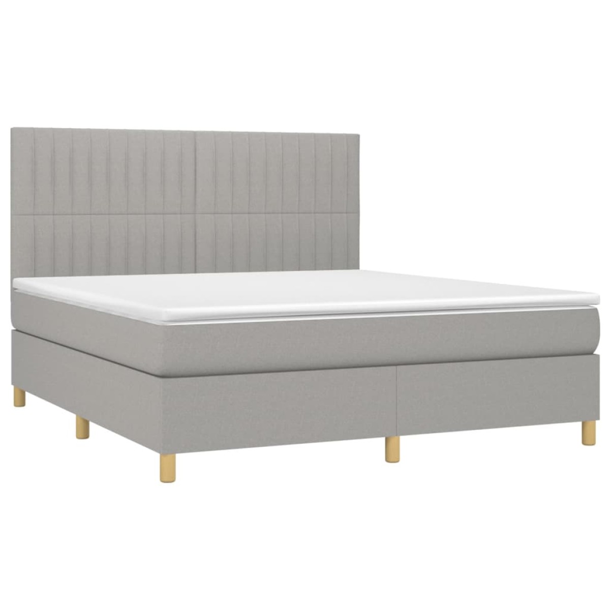 vidaXL Κρεβάτι Boxspring με Στρώμα Αν. Πράσινο 160x200εκ Υφασμάτινο