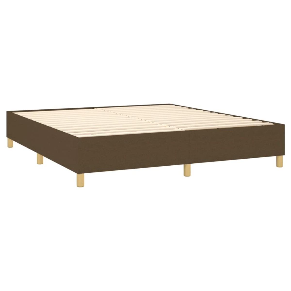 vidaXL Κρεβάτι Boxspring με Στρώμα Σκούρο Καφέ 160x200 εκ Υφασμάτινο