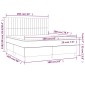 vidaXL Κρεβάτι Boxspring με Στρώμα Σκούρο Καφέ 160x200 εκ Υφασμάτινο
