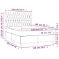 vidaXL Κρεβάτι Boxspring με Στρώμα Μπλε 140x200 εκ. Υφασμάτινο
