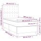 vidaXL Κρεβάτι Boxspring με Στρώμα Taupe 80x200 εκ. Υφασμάτινο