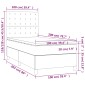 vidaXL Κρεβάτι Boxspring με Στρώμα Μπλε 100 x 200 εκ. Υφασμάτινο