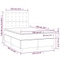 vidaXL Κρεβάτι Boxspring με Στρώμα Ανοιχτό Γκρι 120x200 εκ. Υφασμάτινο