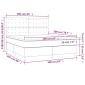 vidaXL Κρεβάτι Boxspring με Στρώμα Σκούρο Γκρι 160x200 εκ Υφασμάτινο
