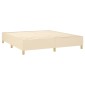 vidaXL Κρεβάτι Boxspring με Στρώμα Κρεμ 160x200 εκ. Υφασμάτινο