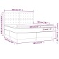 vidaXL Κρεβάτι Boxspring με Στρώμα Κρεμ 160x200 εκ. Υφασμάτινο