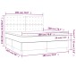 vidaXL Κρεβάτι Boxspring με Στρώμα Σκούρο Γκρι 180x200 εκ Υφασμάτιν