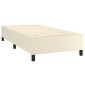 vidaXL Κρεβάτι Boxspring με Στρώμα Κρεμ 80 x 200 εκ. Συνθετικό Δέρμα