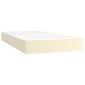vidaXL Κρεβάτι Boxspring με Στρώμα Κρεμ 80 x 200 εκ. Συνθετικό Δέρμα