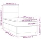 vidaXL Κρεβάτι Boxspring με Στρώμα Κρεμ 80 x 200 εκ. Συνθετικό Δέρμα