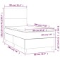 vidaXL Κρεβάτι Boxspring με Στρώμα Καπουτσίνο 90x190εκ.από Συνθ. Δέρμα