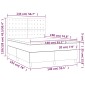 vidaXL Κρεβάτι Boxspring με Στρώμα Καπουτσίνο 140x190εκ.από Συνθ.Δέρμα
