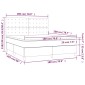 vidaXL Κρεβάτι Boxspring με Στρώμα Γκρι 180x200 εκ. Συνθετικό Δέρμα