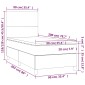 vidaXL Κρεβάτι Boxspring με Στρώμα Σκούρο Πράσινο 90x200 εκ. Βελούδινο