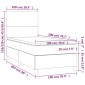 vidaXL Κρεβάτι Boxspring με Στρώμα Σκούρο Πράσινο 100x200εκ. Βελούδινο