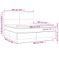 vidaXL Κρεβάτι Boxspring με Στρώμα Ανοιχτό Γκρι 180x200 εκ. Βελούδινο