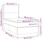 vidaXL Κρεβάτι Boxspring με Στρώμα Ροζ 80 x 200 εκ. Βελούδινο