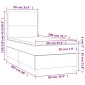vidaXL Κρεβάτι Boxspring με Στρώμα Σκούρο Πράσινο 90x200 εκ. Βελούδινο
