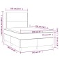 vidaXL Κρεβάτι Boxspring με Στρώμα Σκούρο Πράσινο 120x200εκ. Βελούδινο