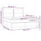 vidaXL Κρεβάτι Boxspring με Στρώμα Σκούρο Μπλε 160x200 εκ. Βελούδινο