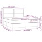 vidaXL Κρεβάτι Boxspring με Στρώμα Ροζ 160x200 εκ. Βελούδινο