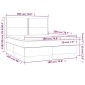 vidaXL Κρεβάτι Boxspring με Στρώμα Σκούρο Πράσινο 180x200εκ. Βελούδινο