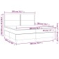 vidaXL Κρεβάτι Boxspring με Στρώμα Σκούρο Πράσινο 200x200εκ. Βελούδινο
