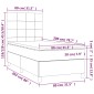 vidaXL Κρεβάτι Boxspring με Στρώμα Σκούρο Μπλε 80 x 200 εκ. Βελούδινο