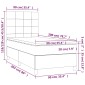 vidaXL Κρεβάτι Boxspring με Στρώμα Σκούρο Μπλε 90x200 εκ. Βελούδινο