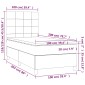 vidaXL Κρεβάτι Boxspring με Στρώμα Σκούρο Πράσινο 100x200εκ. Βελούδινο