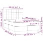 vidaXL Κρεβάτι Boxspring με Στρώμα Σκούρο Πράσινο 140x200εκ. Βελούδινο