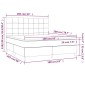 vidaXL Κρεβάτι Boxspring με Στρώμα Μαύρο 160x200 εκ. Βελούδινο