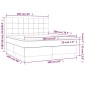 vidaXL Κρεβάτι Boxspring με Στρώμα Σκούρο Πράσινο 160x200εκ. Βελούδινο