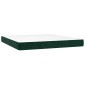 vidaXL Κρεβάτι Boxspring με Στρώμα Σκούρο Πράσινο 180x200εκ. Βελούδινο