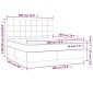 vidaXL Κρεβάτι Boxspring με Στρώμα Σκούρο Πράσινο 180x200εκ. Βελούδινο