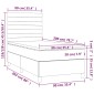 vidaXL Κρεβάτι Boxspring με Στρώμα Σκούρο Μπλε 90x200 εκ. Βελούδινο