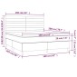 vidaXL Κρεβάτι Boxspring με Στρώμα Μαύρο 160x200 εκ. Βελούδινο