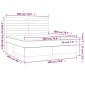 vidaXL Κρεβάτι Boxspring με Στρώμα Σκούρο Πράσινο 180x200εκ. Βελούδινο