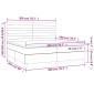 vidaXL Κρεβάτι Boxspring με Στρώμα Μαύρο 200x200 εκ. Βελούδινο
