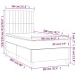 vidaXL Κρεβάτι Boxspring με Στρώμα Σκούρο Πράσινο 80x200 εκ. Βελούδινο